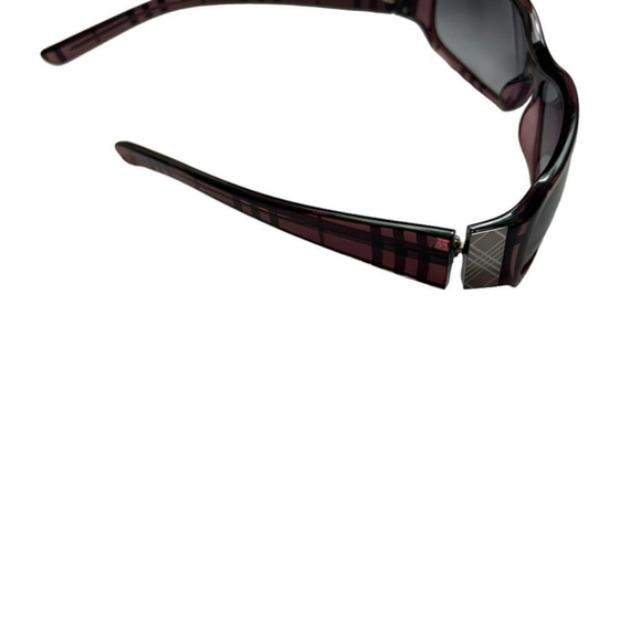 Pristine Vintage Burberry Shield Sunglasses in Burgundy Tortoiseshell Acetate - Picture 5 of 11